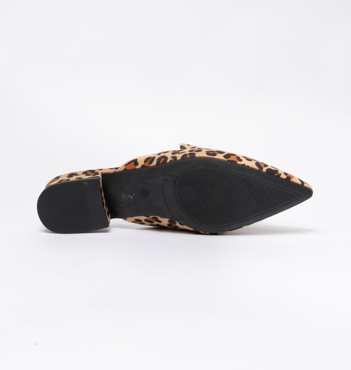 Sabot maculato a punta con nappina Beige