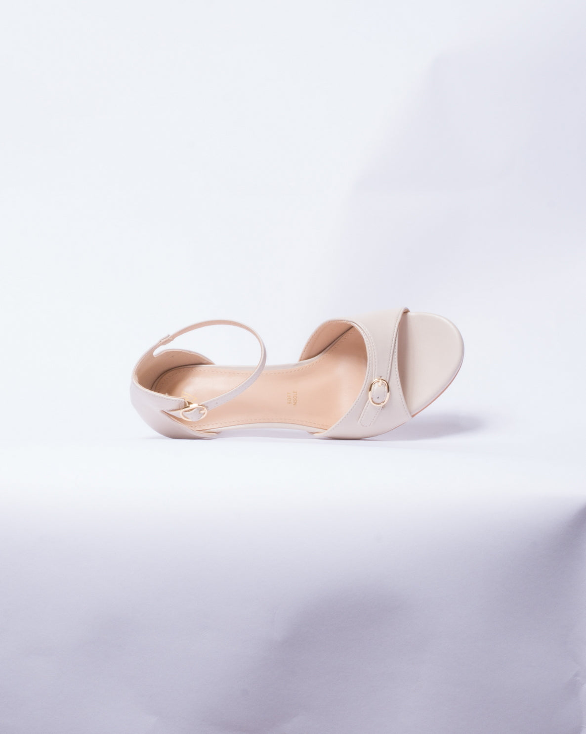Sandalo Elegante Donna con Tacco Medio – Panna
