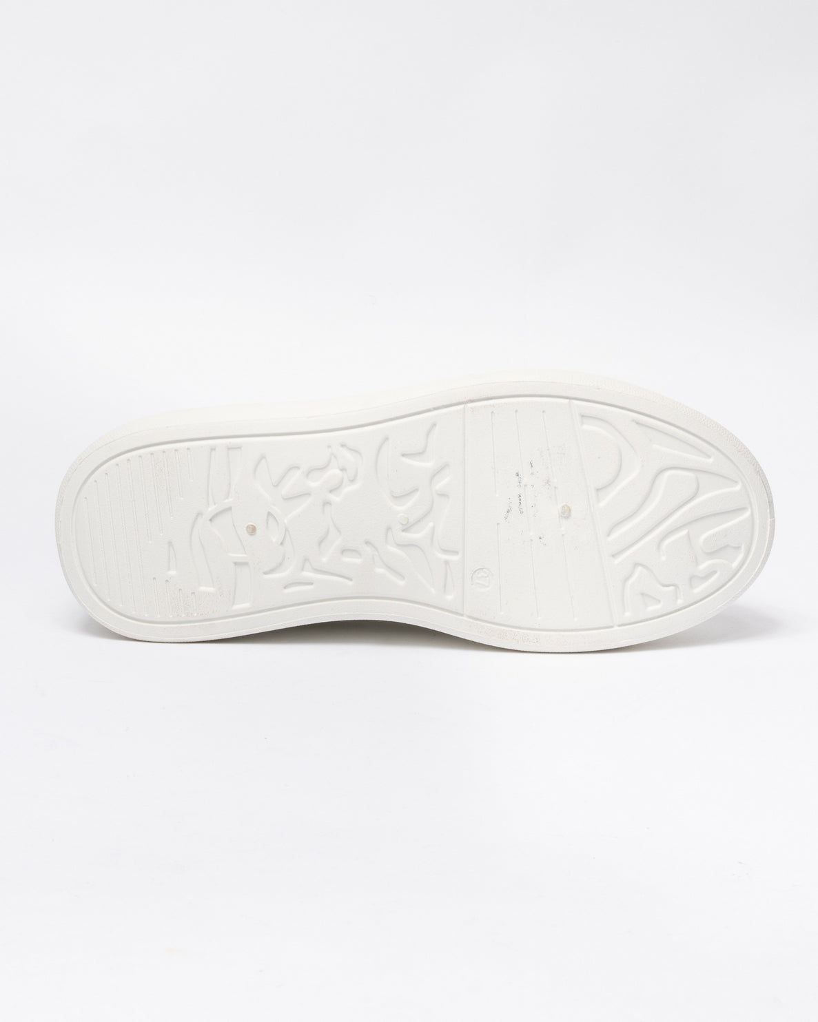 Sneakers punta tonda in ecopelle bianca tallone con strass Verde- Bianco