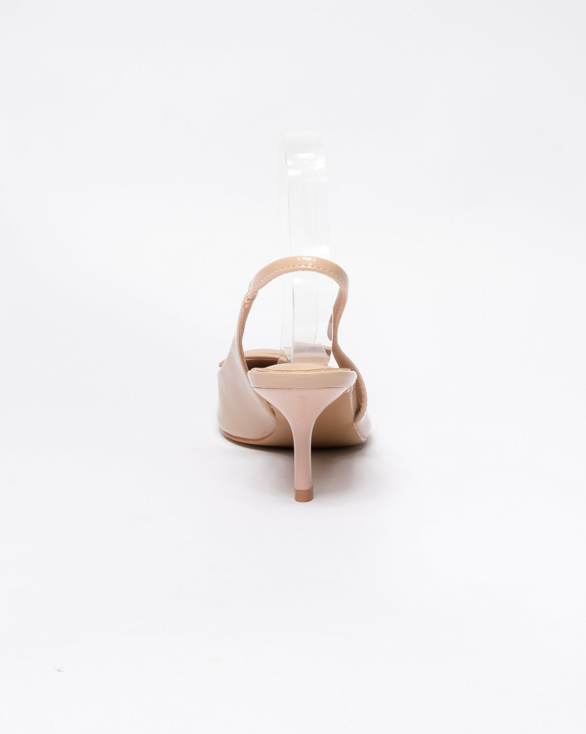 Decolettè slingback effetto Lucido - Beige