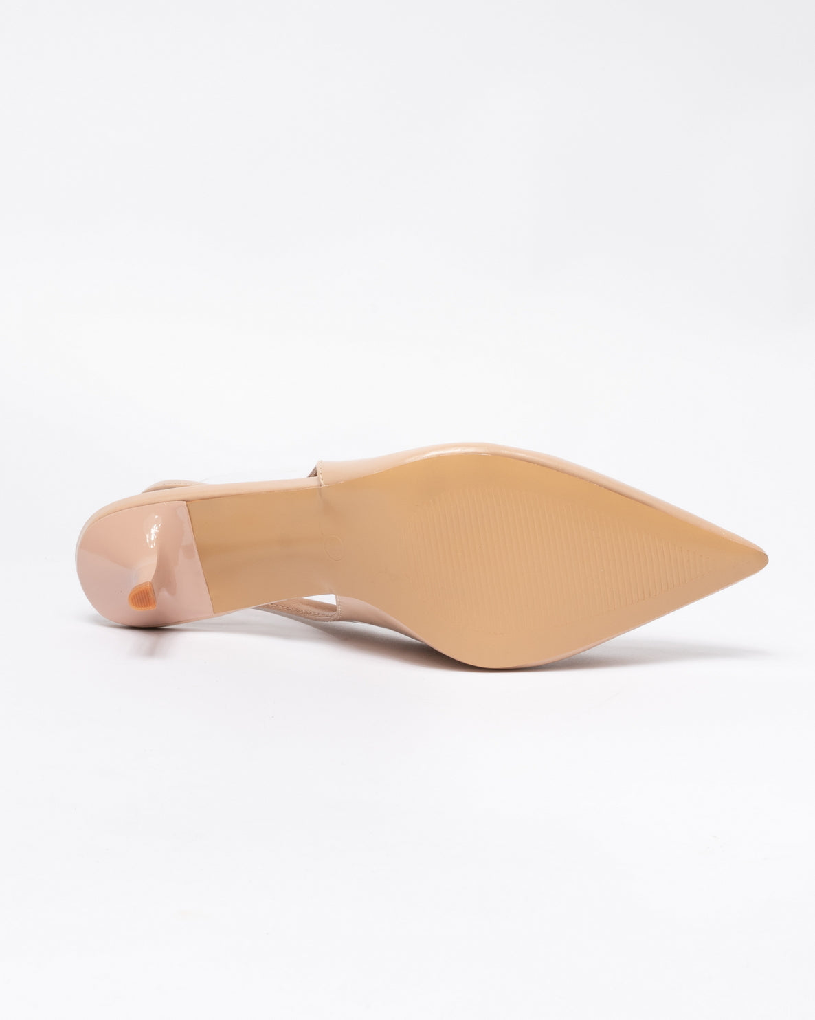 Decolettè slingback effetto Lucido - Beige