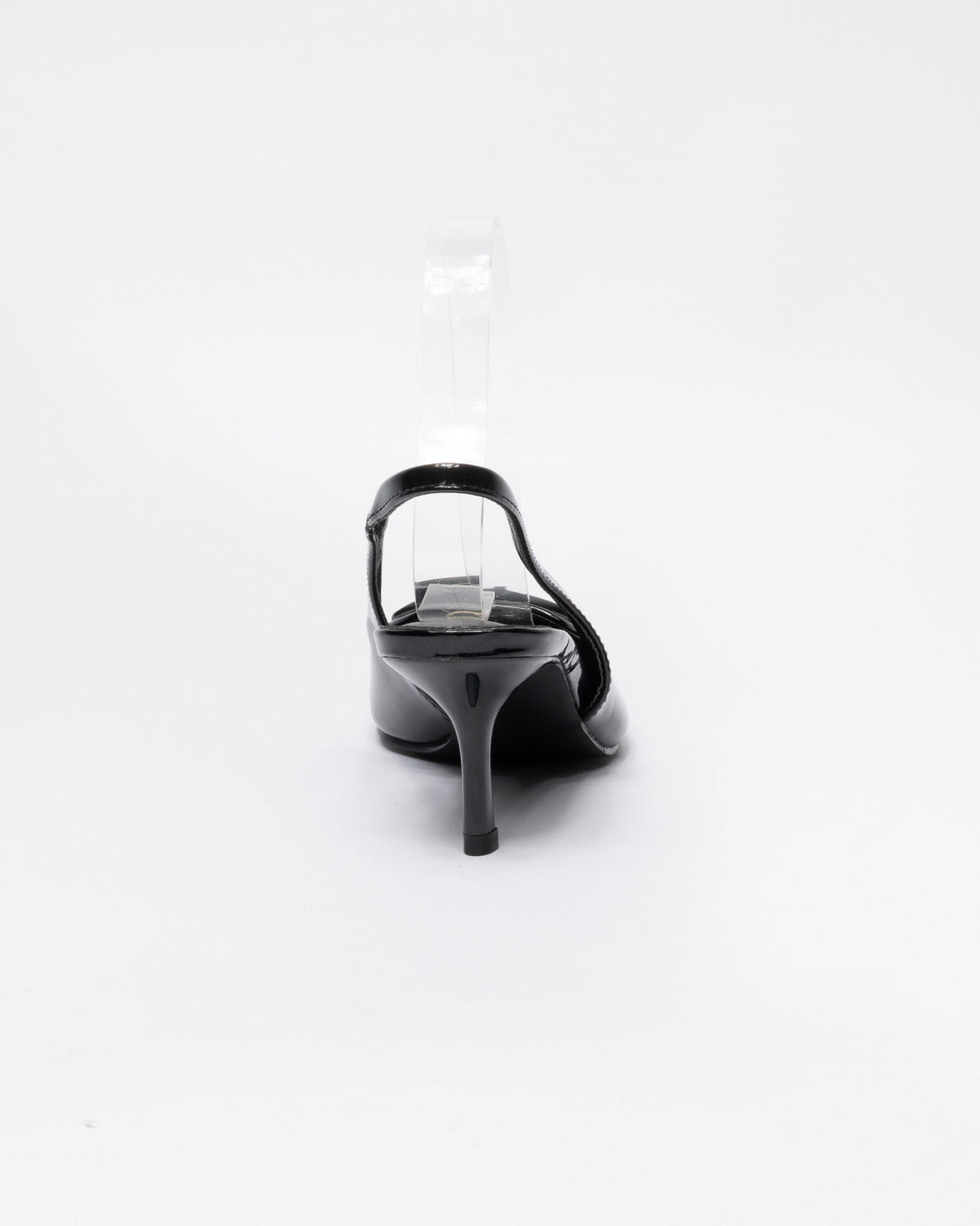 Decolettè slingback effetto Lucido - Nero