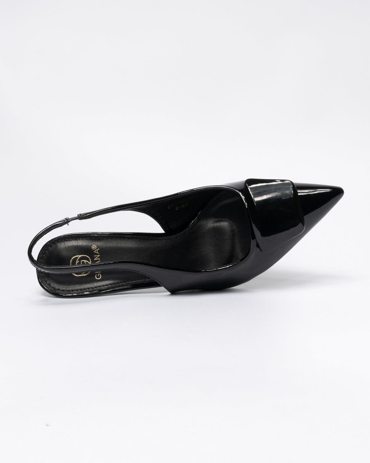 Decolettè slingback effetto Lucido - Nero