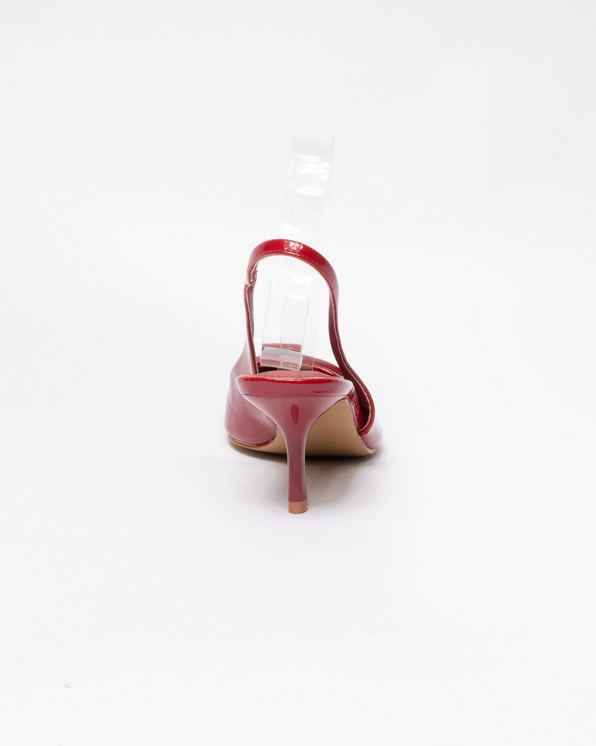 Decolettè slingback effetto Lucido - Rosso