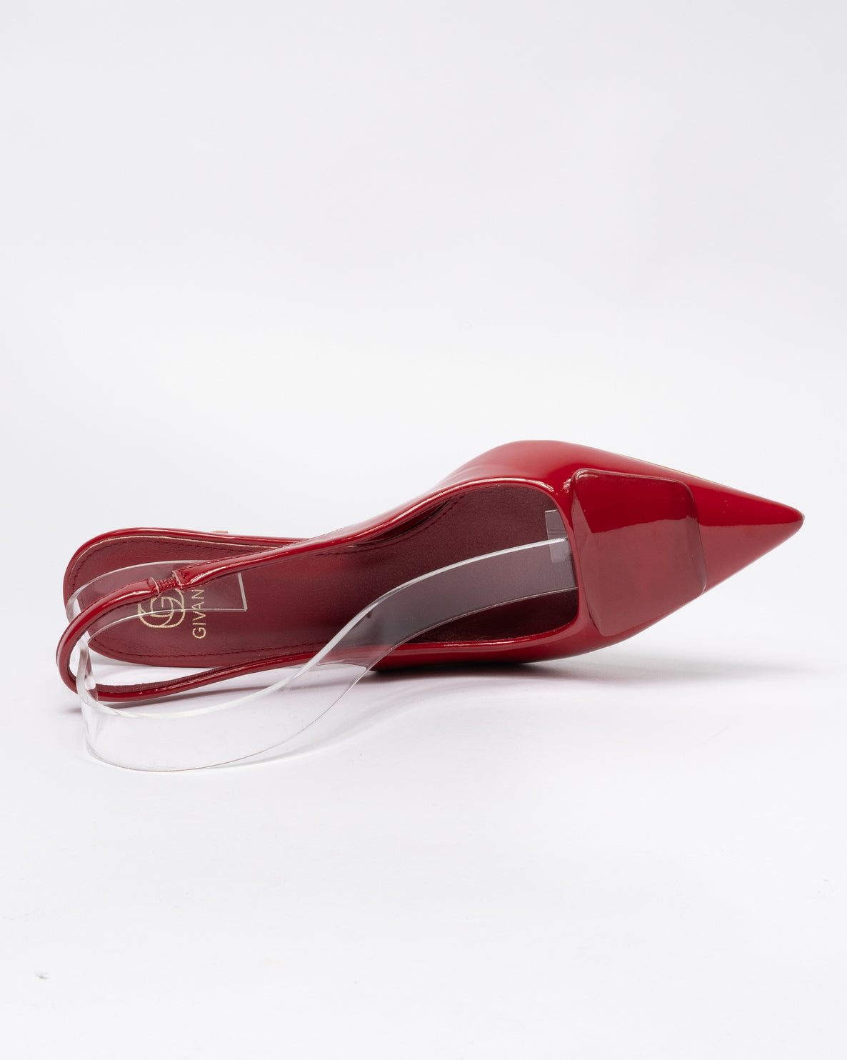 Decolettè slingback effetto Lucido - Rosso