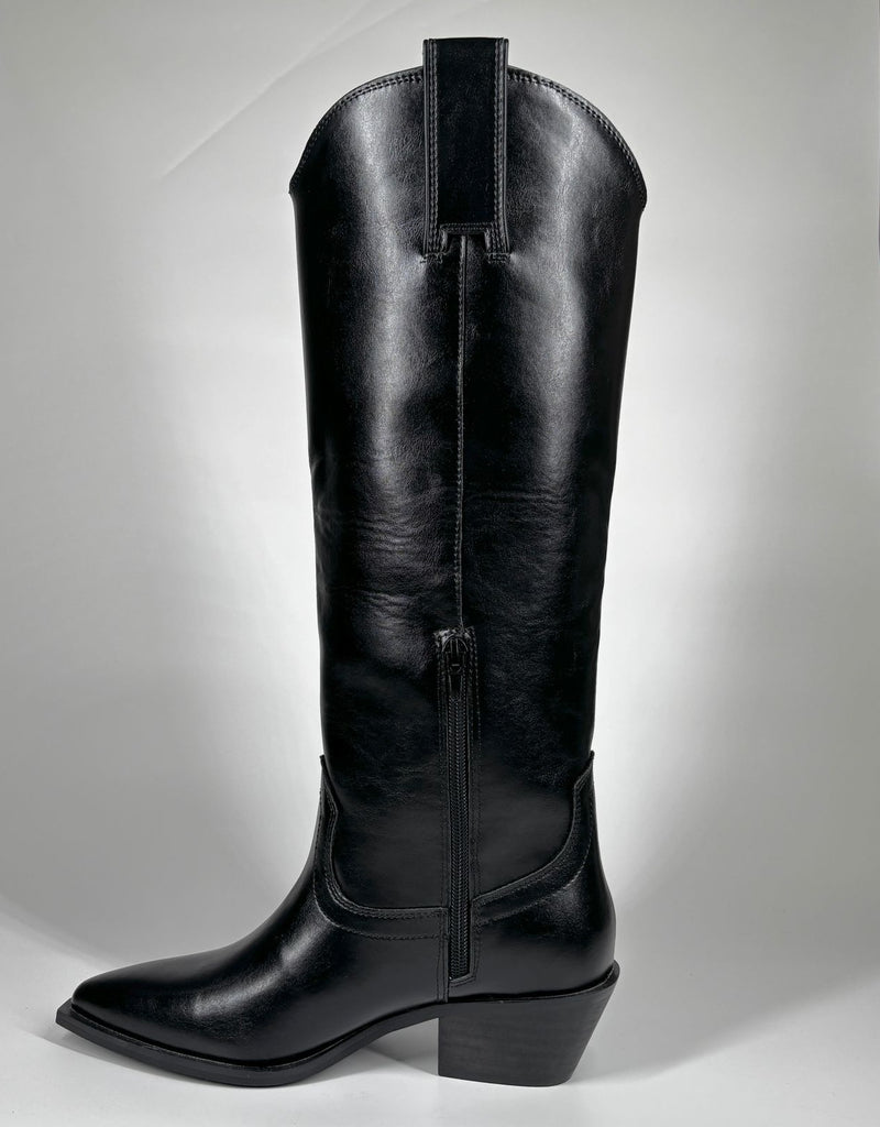 Stivale Alto Western: Ecopelle Nera