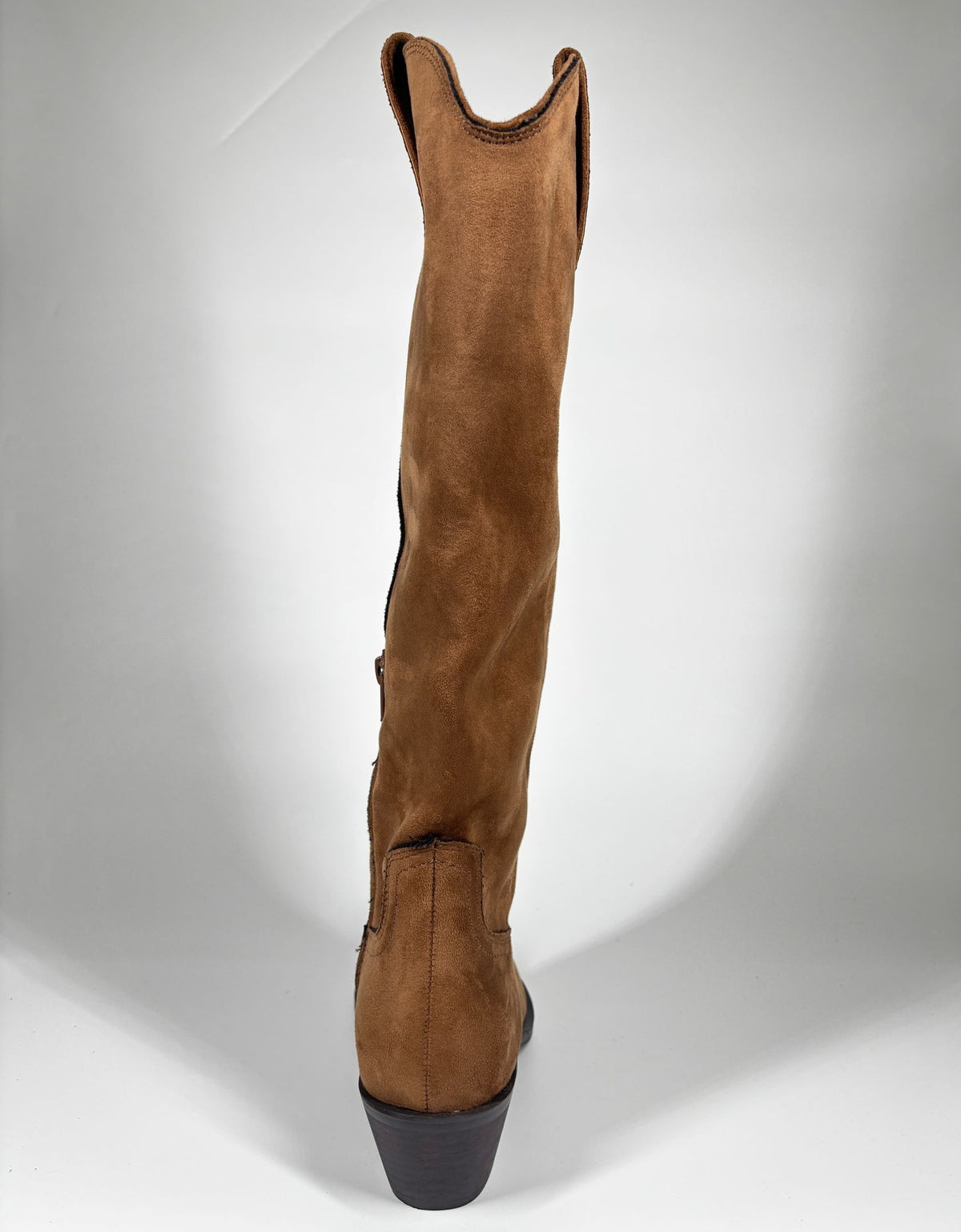 Stivale texano in ecocamoscio  - cuoio