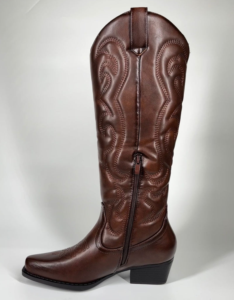 Stivale Alto Western - Marrone