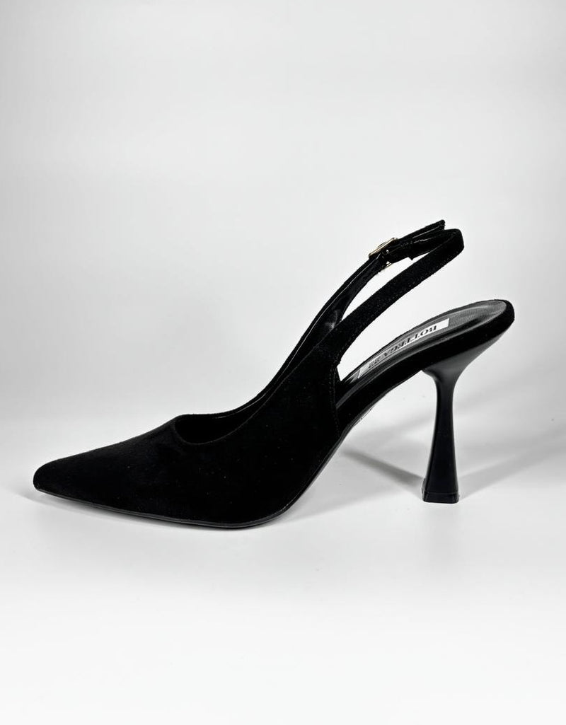 Décolleté Slingback con Tacco - Nero