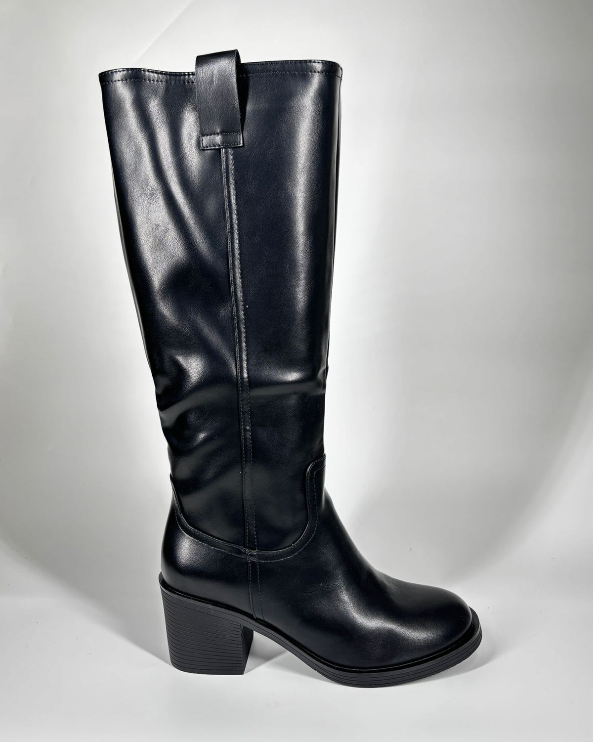 Stivale alto Country Chic in similpelle - Nero