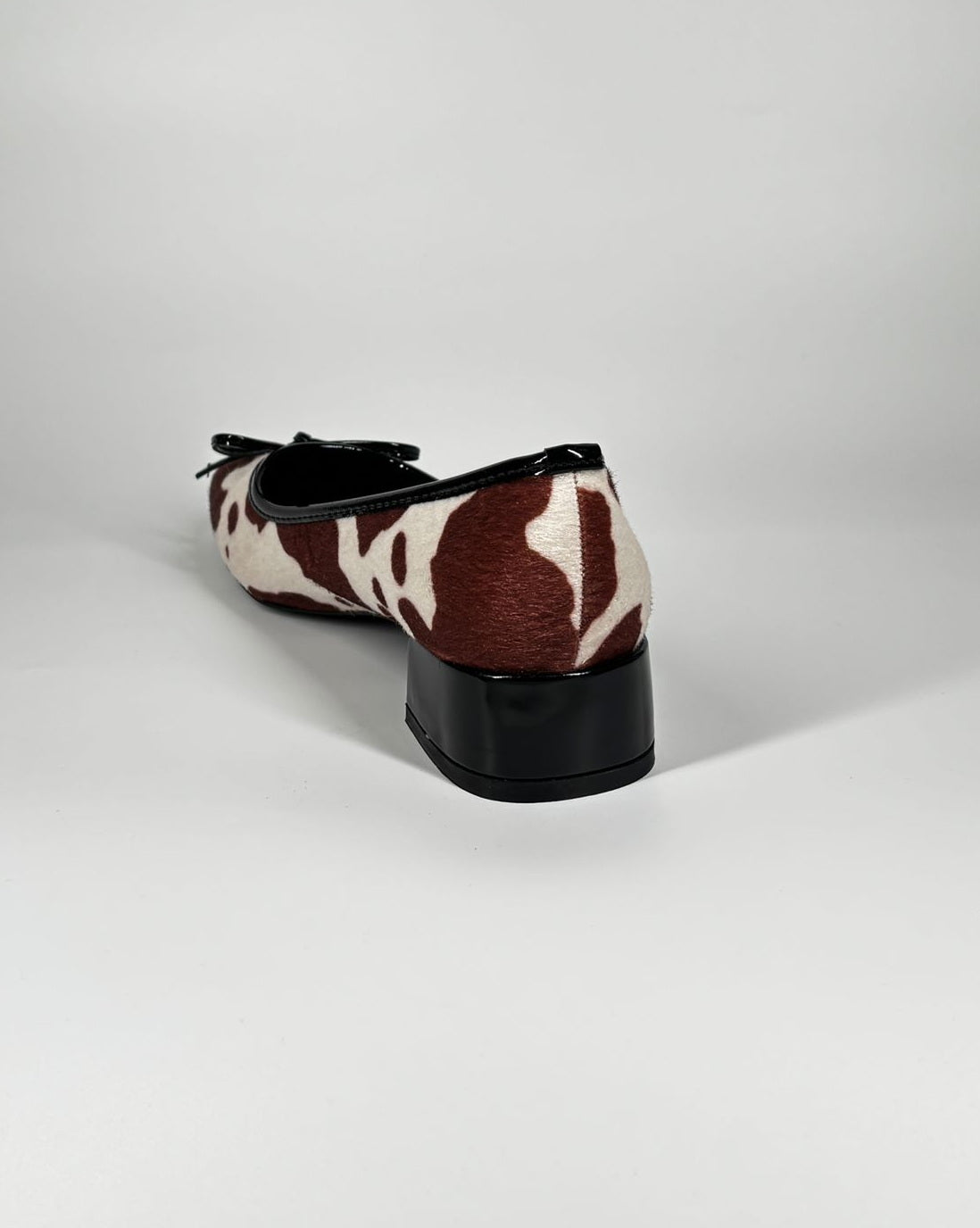 Décolleté "Muu-Chic" in Stampa Mucca con Tacco Basso - Marrone