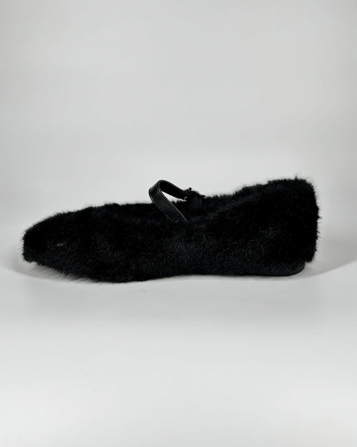 Ballerina di pelliccia - Nero