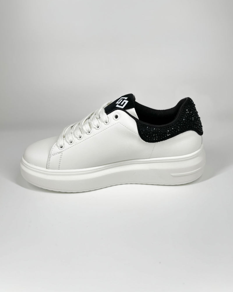 Sneaker Gold&Gold Bassa con Glitter - Bianco