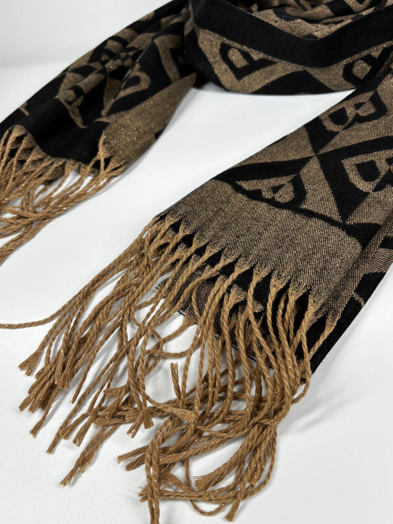 Sciarpa Monogramma - Nero e Oro