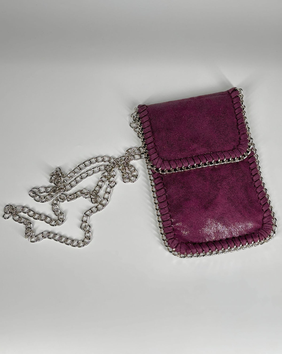 Porta Cellulare a Tracolla - Bordeaux & Argento