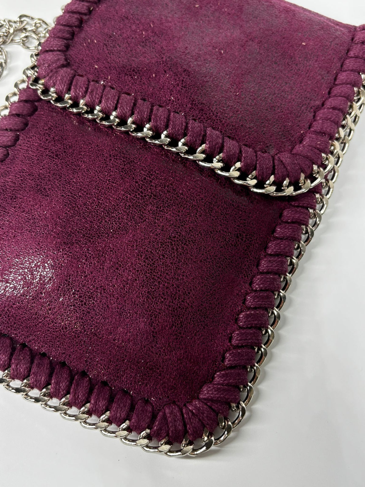 Porta Cellulare a Tracolla - Bordeaux & Argento