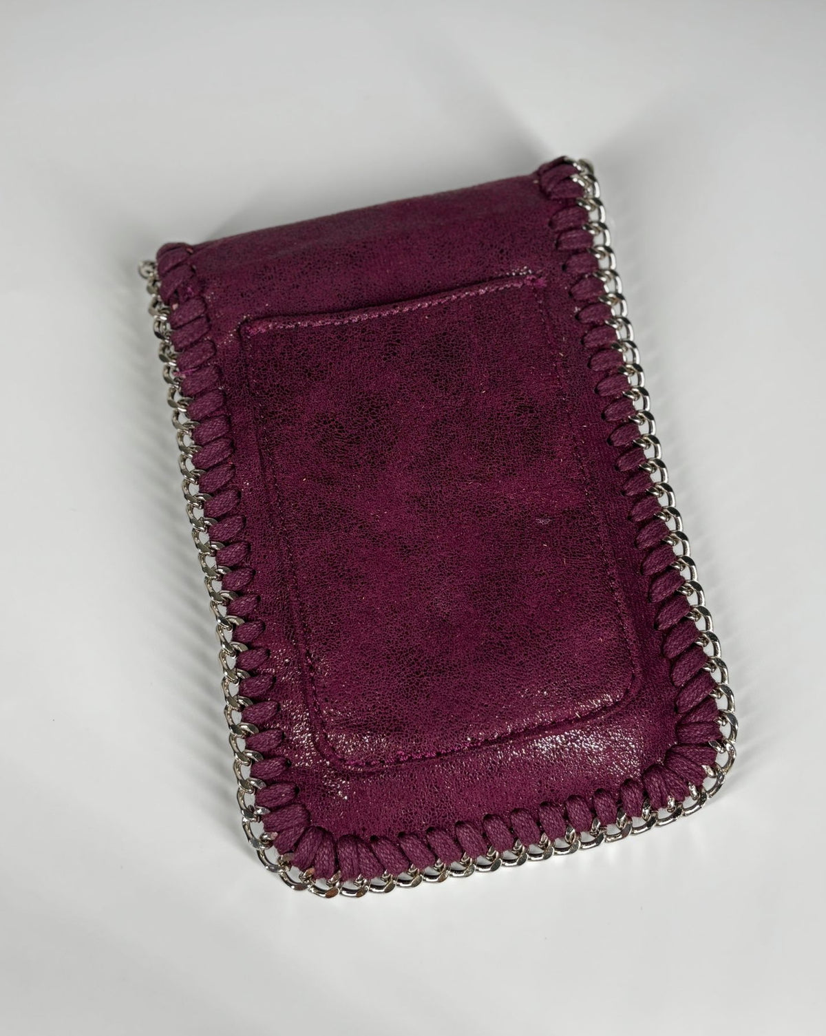 Porta Cellulare a Tracolla - Bordeaux & Argento