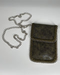 Porta Cellulare a Tracolla - Verde & Argento