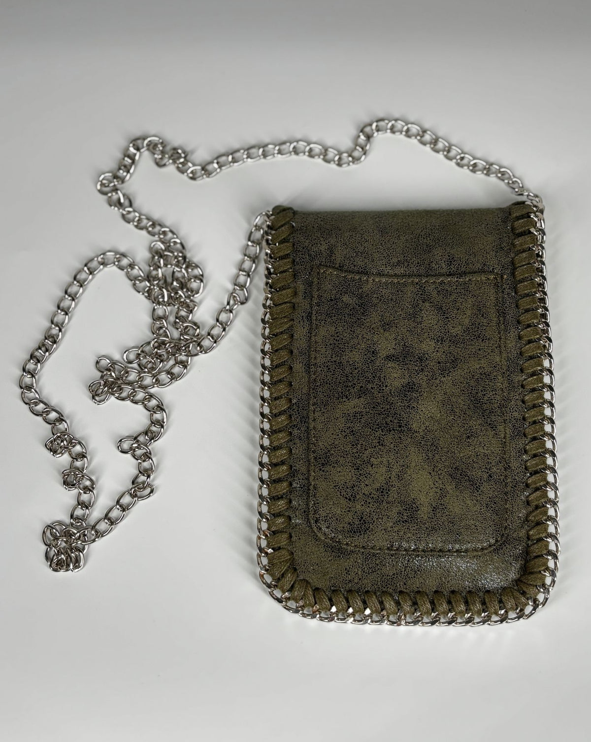 Porta Cellulare a Tracolla - Verde & Argento