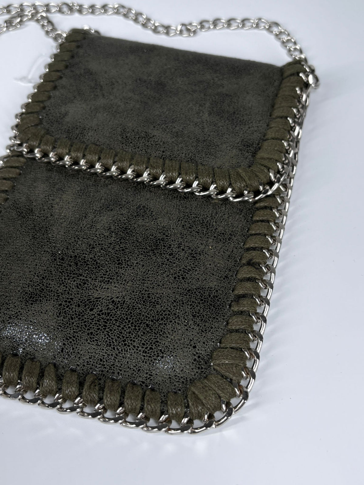 Porta Cellulare a Tracolla - Verde & Argento