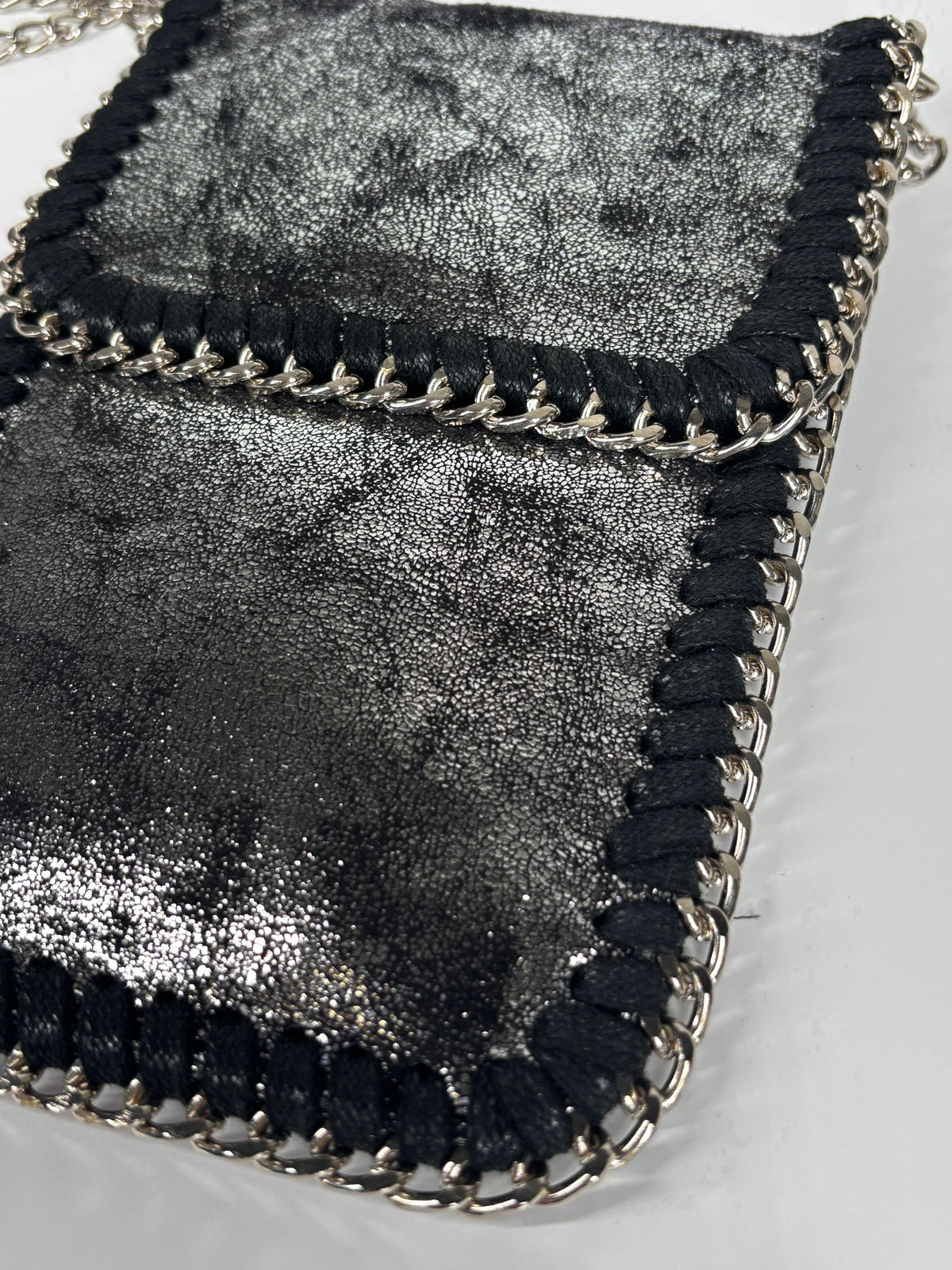 Porta Cellulare a Tracolla - Nero & Argento