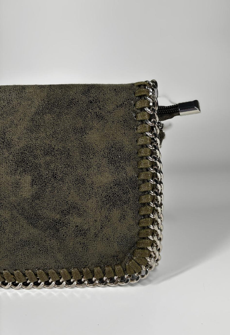 Pochette Effetto Scamosciato -  Verde