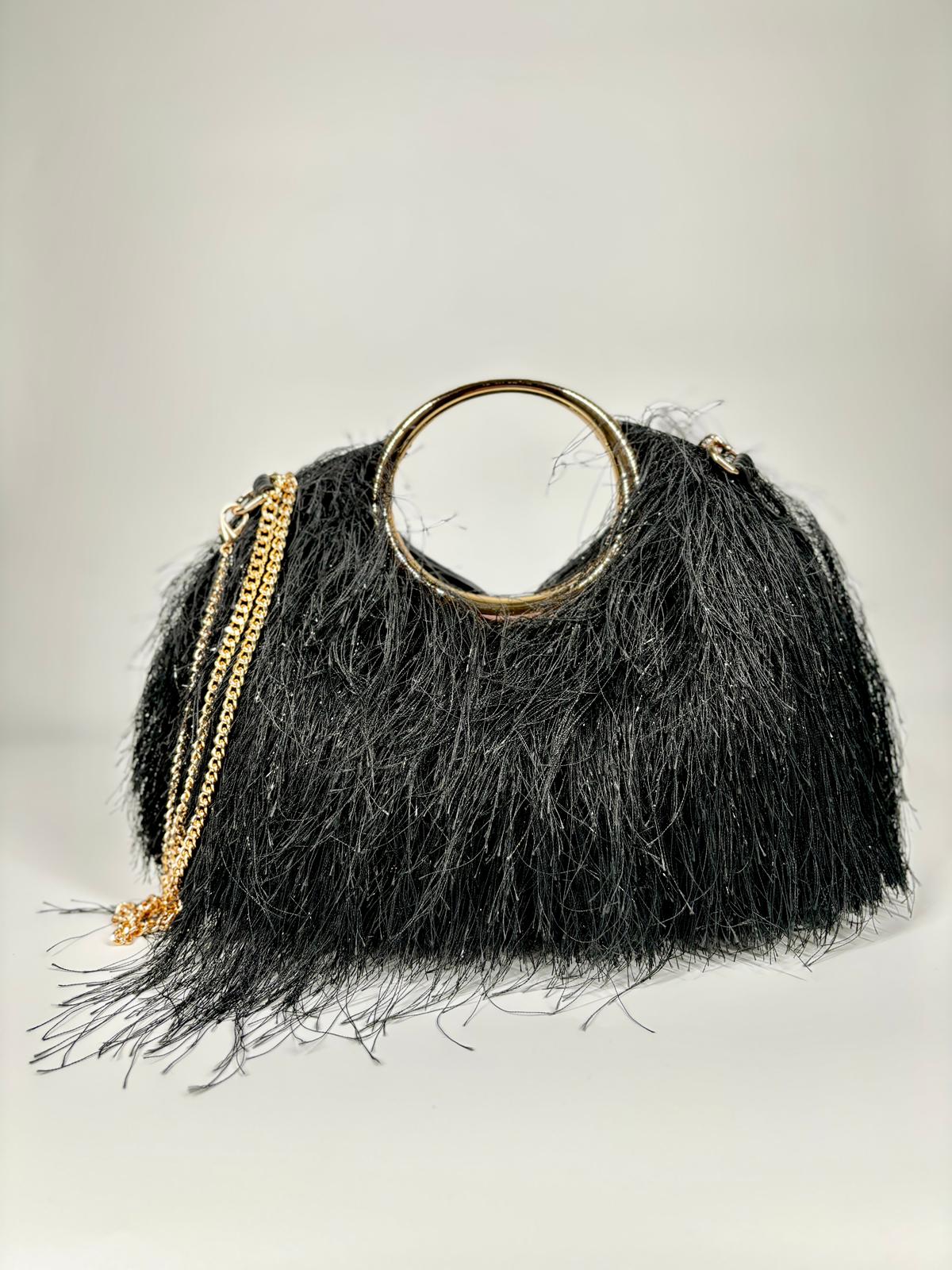 Borsa con Frange - Nera