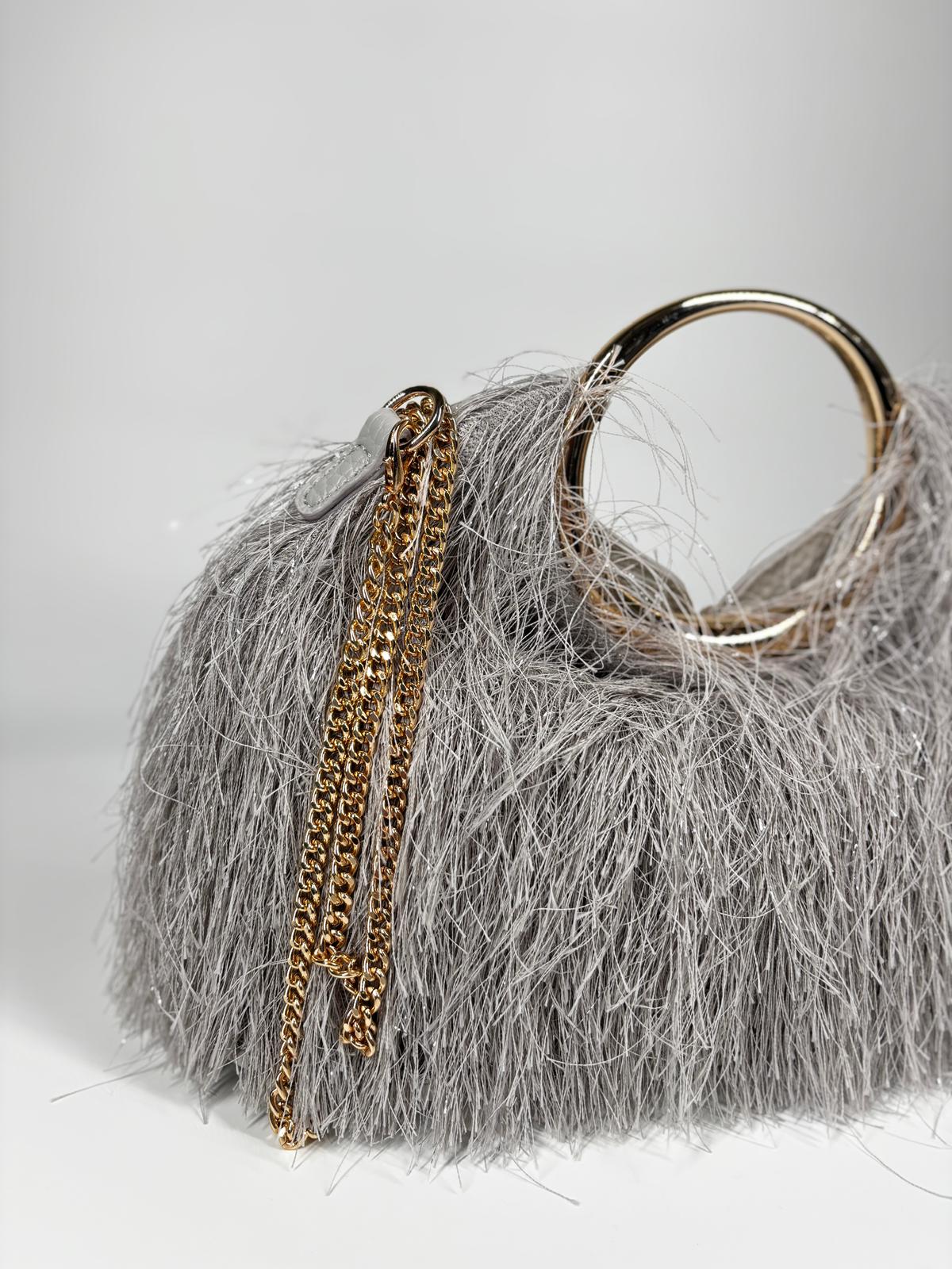 Borsa con Frange - Silver