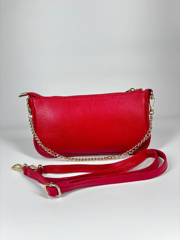 Pochette in vera pelle - Rosso