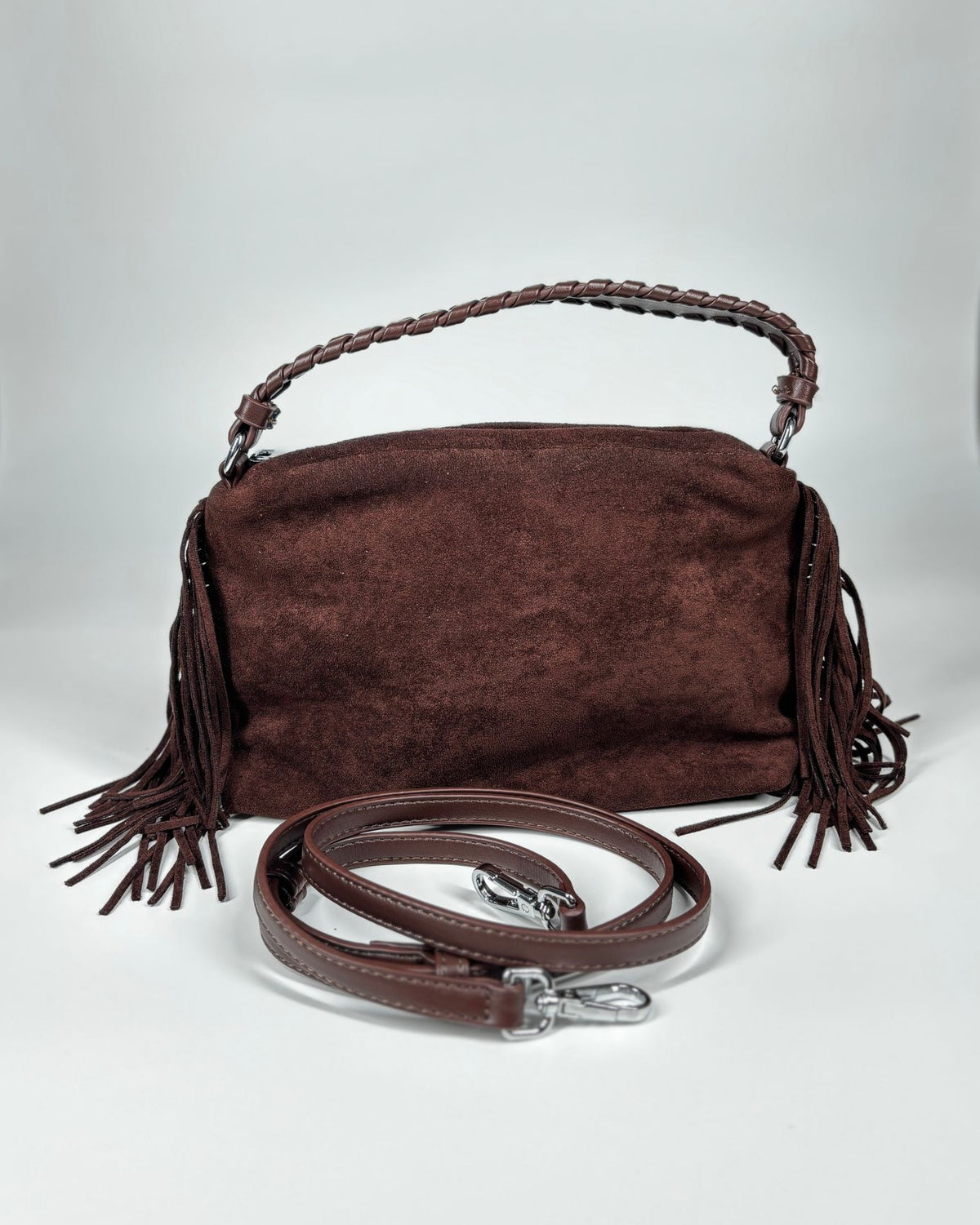 Borsa scamosciata - Marrone