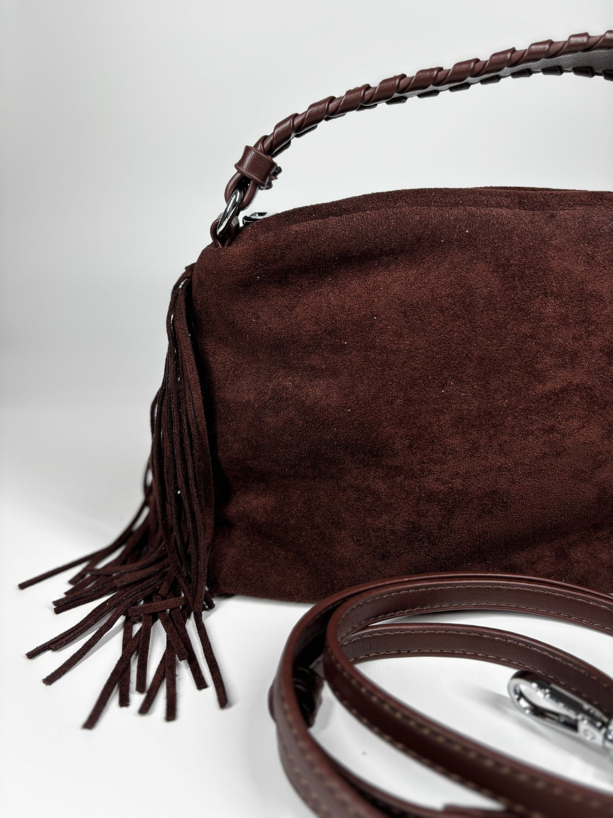 Borsa scamosciata - Marrone