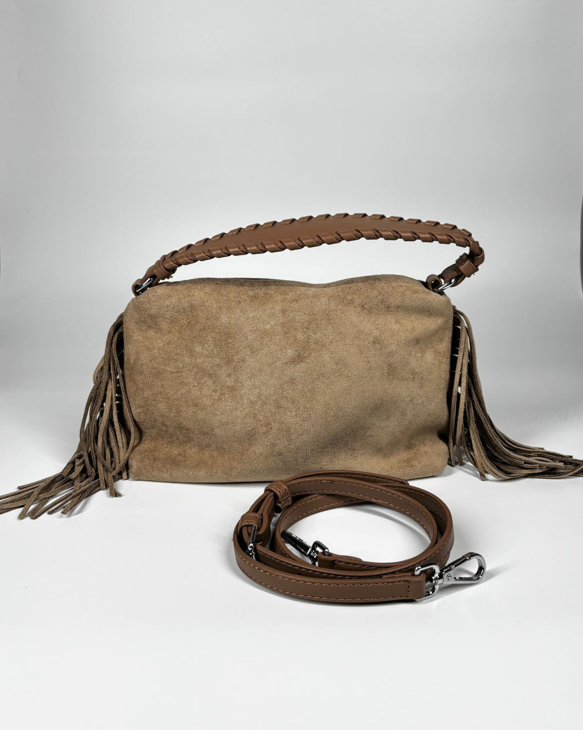 Borsa scamosciata - Beige