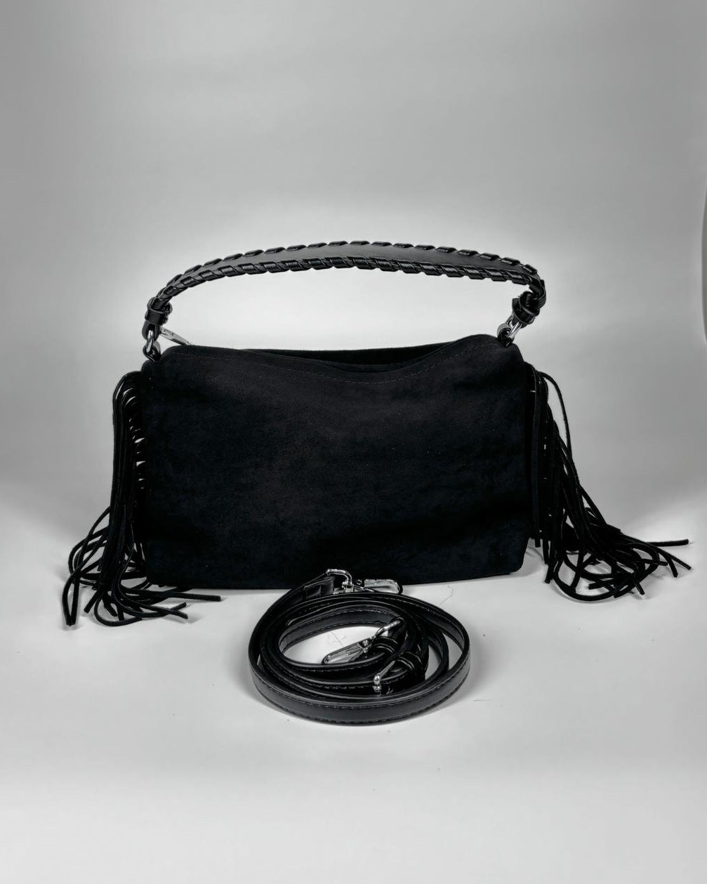Borsa scamosciata - Nero