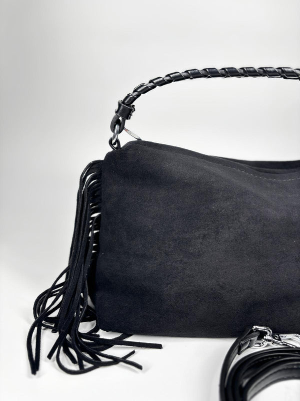 Borsa scamosciata - Nero