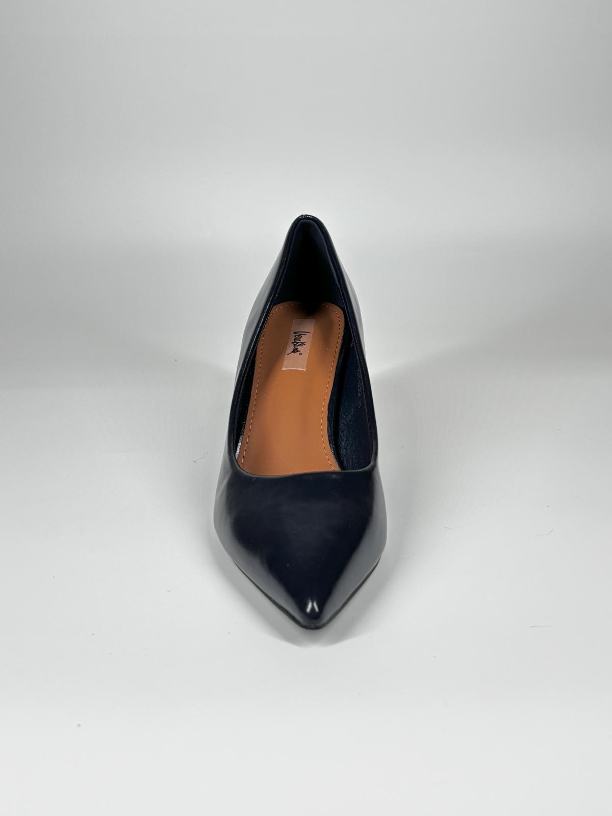 Décolleté  con Tacco Scultura - Blu Lucido