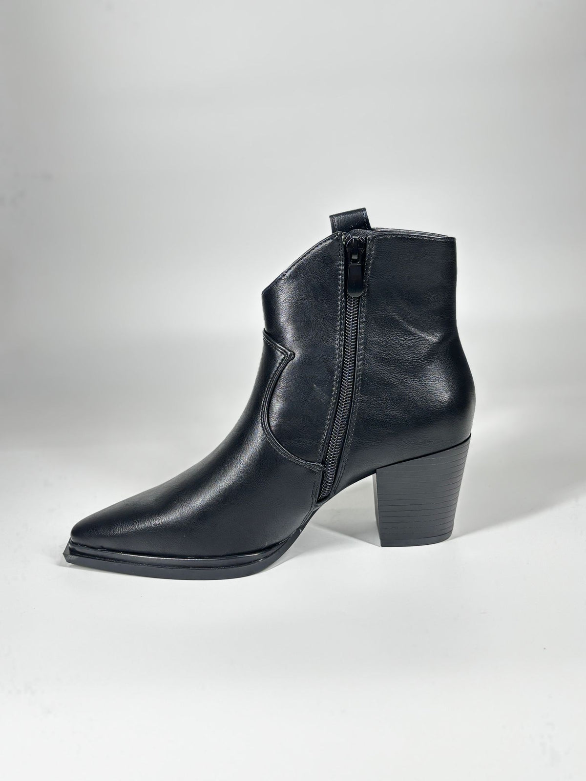 Stivaletto Texano in Ecopelle - Nero