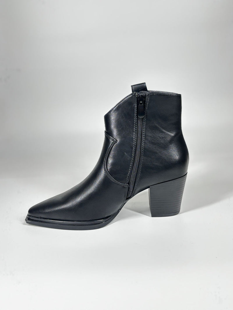 Stivaletto Texano in Ecopelle - Nero