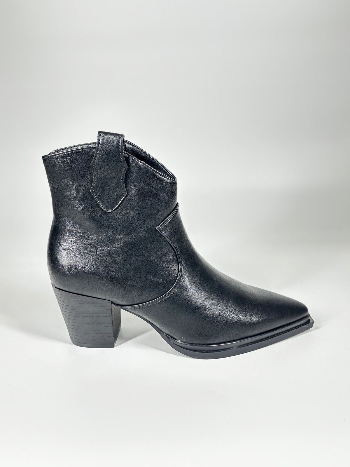 Stivaletto Texano in Ecopelle - Nero