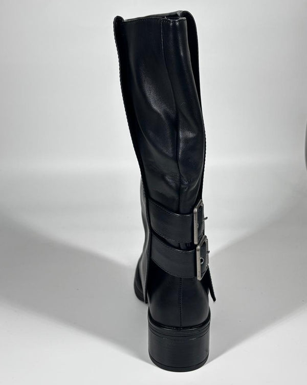Stivale con Doppia Fibbia - Nero