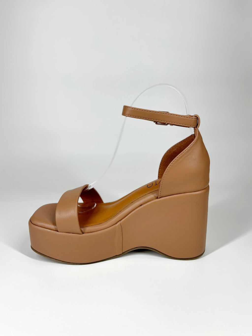 Sandalo Platform con Zeppa Scultorea – Marrone