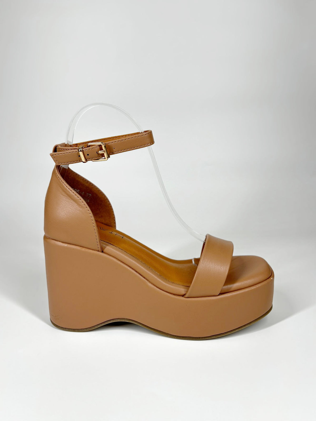 Sandalo Platform con Zeppa Scultorea – Marrone