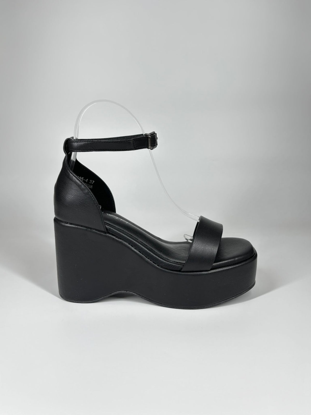 Sandalo Platform con Zeppa Scultorea – Nero