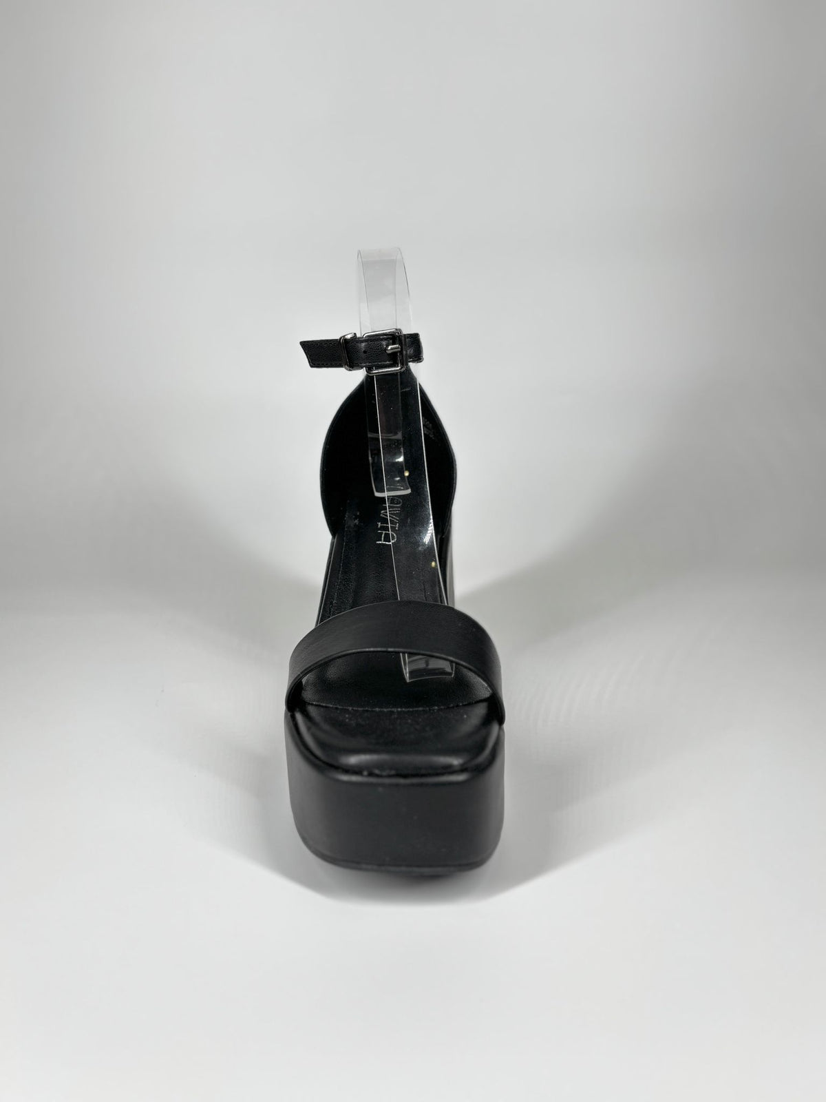 Sandalo Platform con Zeppa Scultorea – Nero