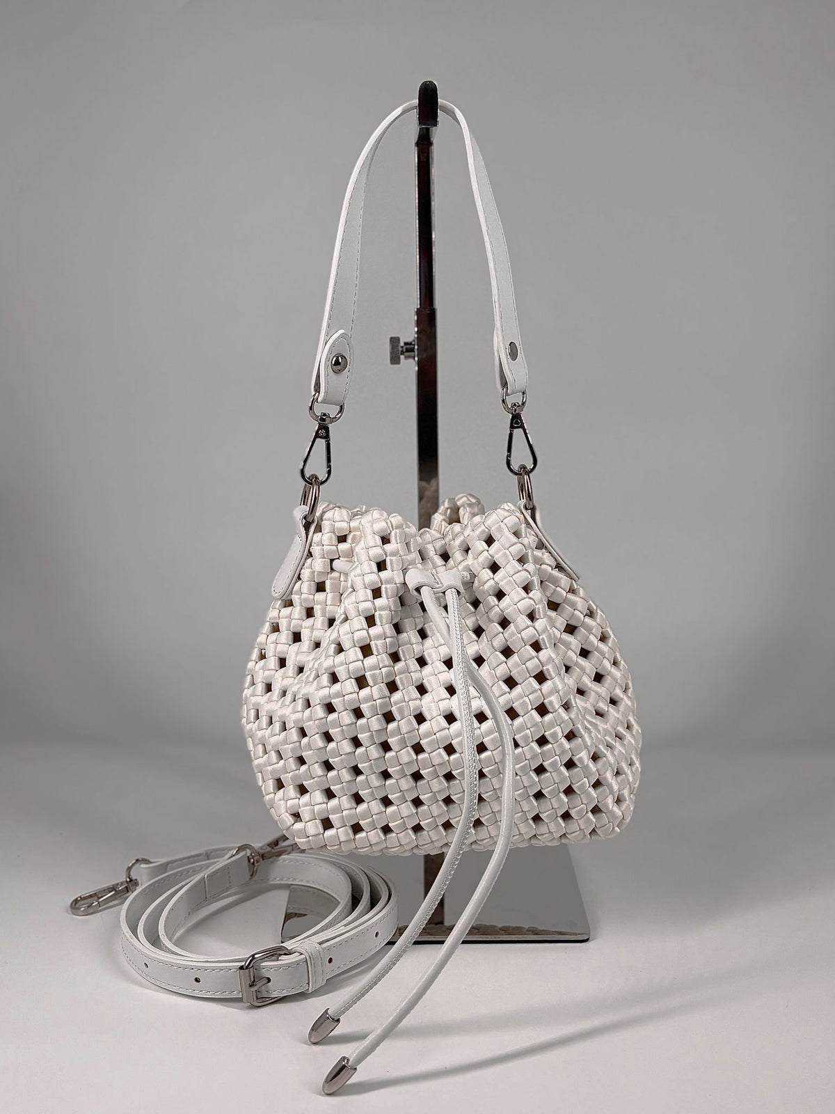 Mini borsa a secchiello -  Bianco