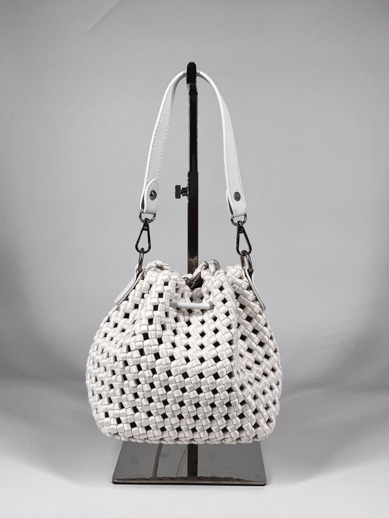 Mini borsa a secchiello -  Bianco
