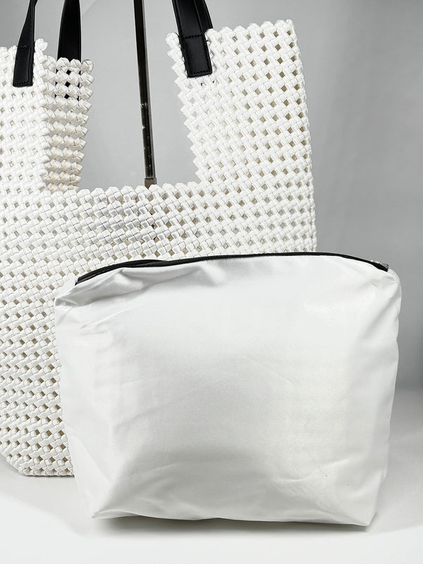Maxi Tote Bag Intrecciata – Optical White