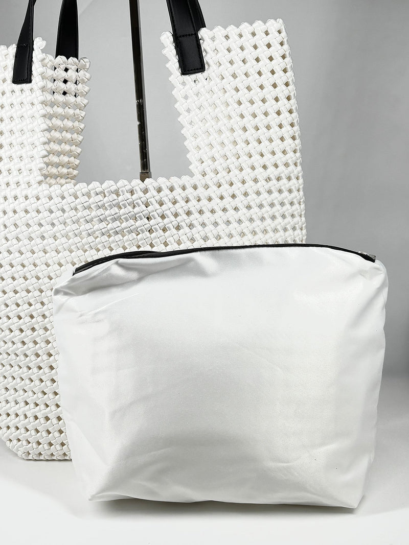 Maxi Tote Bag Intrecciata – Optical White