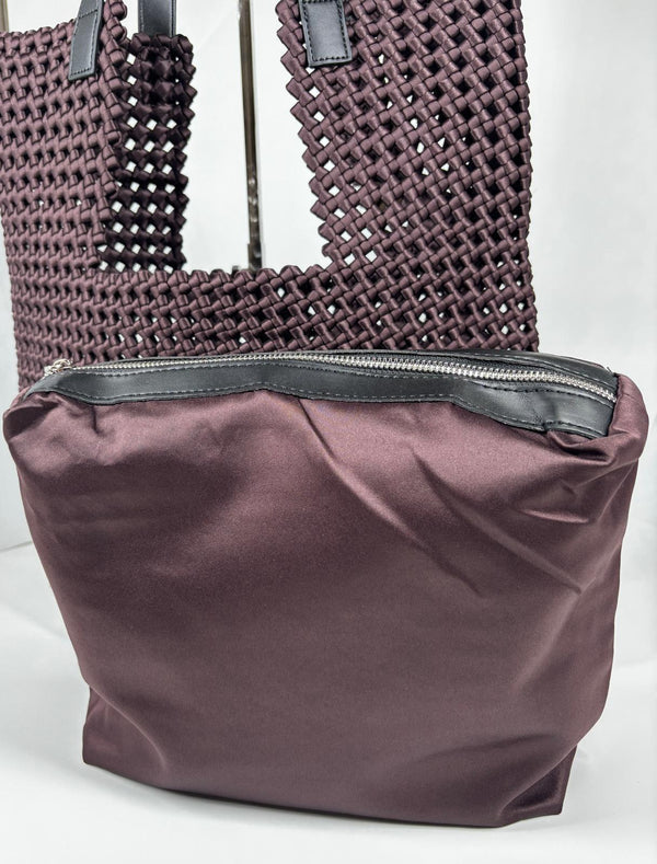 Maxi Tote Bag Intrecciata – Marrone