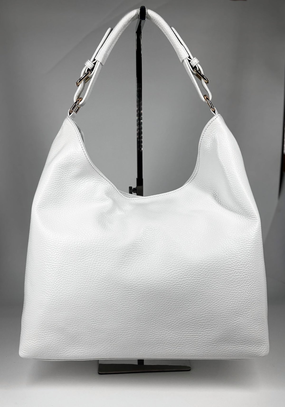 Borsa a Spalla Morbida in Pelle - Bianco