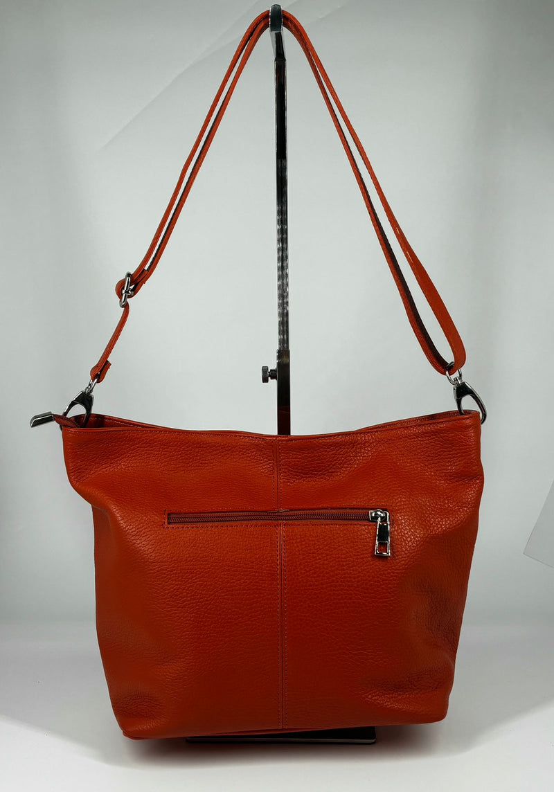 Borsa In vera pelle - Arancio
